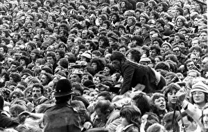 Sport - Rugby - Wales v France 1976 - Some of the packed crowd at Cardiff Arms Park - 6th