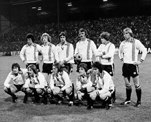 St Etienne v Manchester United UEFA Cup 1977 Manchester United Team Group