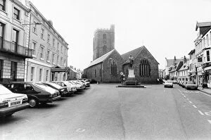 1987 Gallery: St Marys Church, Brecon, a market town and community in Powys, Mid Wales