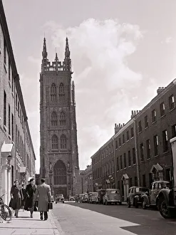 Core13 Gallery: St Marys Parish Church Taunton Somerset General view old vintage cars
