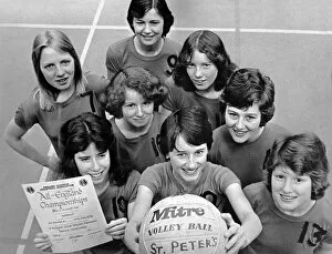 Images Dated 25th April 1977: St Peters Girls Volleyball Team represented Cleveland and finished runners up in