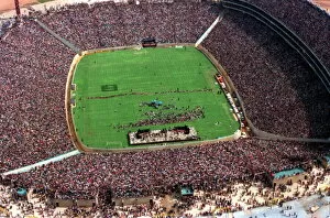Images Dated 13th February 1990: Stadium Aerial View February 1990 Nelson Mandela in Sports Stadium South Africa
