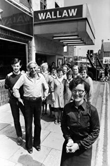 Staff at Wallaw Cinema, Ashington, Northumberland, after the final credits rolled on film