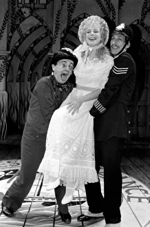The stars of The Pirates of Penzance appeared in costume at the Theatre Royal The stars of The Pirates of Penzance appeared in costume at the Theatre Royal