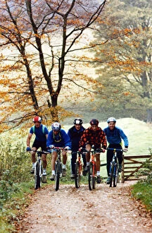 Images Dated 9th November 1990: State of the art cyclists - members of the Cleveland Mountain Bike Club take to