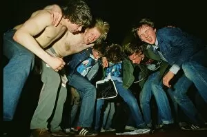 Images Dated 18th March 1981: Status Quo, English rock band, onstage in 1981. Picture shows Status Quo