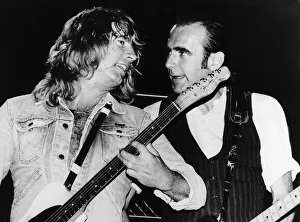 Status Quo POP Group Rick Parfitt and Francis Rossi singing on stage Status Quo POP Group Rick Parfitt and Francis Rossi singing on stage