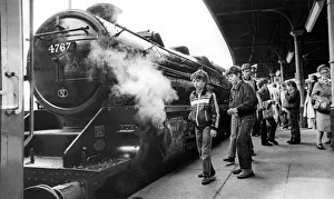 A steam train on show to the public on 6th June 1981 at Newcastle Central Station A steam train on show to the public on 6th June 1981 at Newcastle Central Station