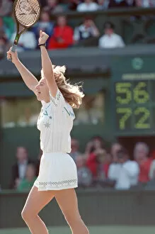 Images Dated 2nd July 1988: Steffi Graf pictured as she celebrates her first Wimbledon Ladies Final win