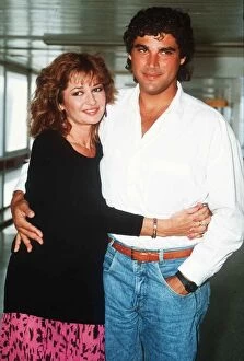 Images Dated 19th June 1989: Stephanie Beecham actress with boyfriend Steve Silver June 1989