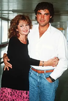 Stephanie Beecham actress with boyfriend Steve Silver June 1989 Stephanie Beecham actress with boyfriend Steve Silver June 1989