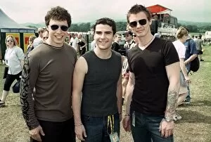 Images Dated 1st June 1999: Stereophonics pictured at T in the Park smiling June 1999