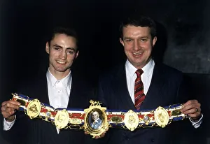 Steve Boyle with boxing promoter Tony Gilmore March 1988 Steve Boyle with boxing promoter Tony Gilmore March 1988