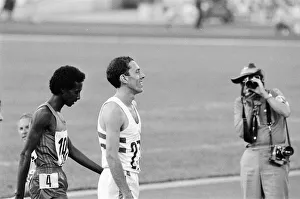 Steve Ovett after competing in heats for Men's 1,500m metres event at the 1980 Steve Ovett after competing in heats for Men's 1,500m metres event at the 1980