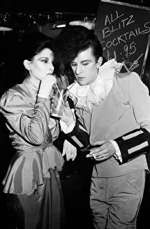 Steve Strange and Julia at The Blitz Club in Covent Garden. 13th February 1980