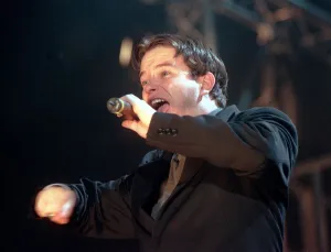 Steven Gateley of pop group Boyzone December 1999 singer singing performing at the SSEC Steven Gateley of pop group Boyzone December 1999 singer singing performing at the SSEC