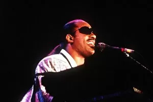 Stevie Wonder in concert in Glasgow playing piano