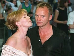 Images Dated 7th June 1996: Sting Singer with his wife Trudie Styler at the Premiere of his Film Grotesque