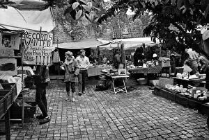 Images Dated 12th October 1983: Stockton Flea Market near the Georgian Theatre in the Green Dragon Yard