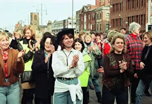 00666 Gallery: The Stockton Line Dance world record attempt in Stockton town centre. 3rd March 1997