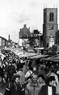 Stockton Market, North East England, 15th December 1982 Stockton Market, North East England, 15th December 1982