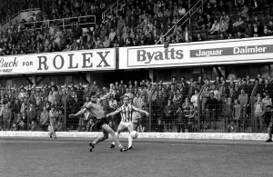 Stoke City 2 v. Wolverhampton Wanderers 1. Division 1 Football. April 1982 MF06-40-006 Stoke City 2 v. Wolverhampton Wanderers 1. Division 1 Football. April 1982 MF06-40-006