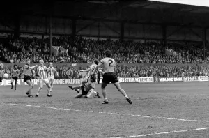 Stoke City 2 v. Wolverhampton Wanderers 1. Division 1 Football. April 1982 MF06-40-007 Stoke City 2 v. Wolverhampton Wanderers 1. Division 1 Football. April 1982 MF06-40-007