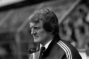 Stoke City 3 v. Wolverhampton Wanderers 2. Division One Football. May 1981 MF02-29-049 Stoke City 3 v. Wolverhampton Wanderers 2. Division One Football. May 1981 MF02-29-049
