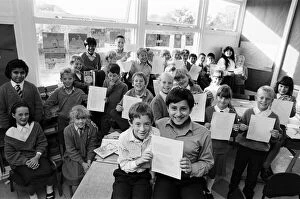 Images Dated 12th October 1990: Story time! Pupils at Outlane Junior School are well on their way to completing their
