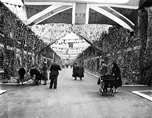 Terraced Houses Gallery: Street Party in Pinnington Road Gorton North in celebration of the coronation of Queen