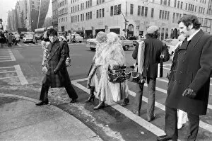 Street scene in New York. 13th February 1981