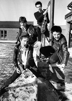 Images Dated 22nd March 1979: Striking a pose - Longbenton High School new wave band The Condemned (left to right