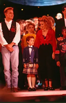 Stuart Anderson April 1989 child Andy Stewart impersonator with Kylie Minogue Stuart Anderson April 1989 child Andy Stewart impersonator with Kylie Minogue