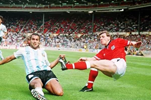Stuart Pearce Football in a match between England V Argentina Stuart Pearce Football in a match between England V Argentina