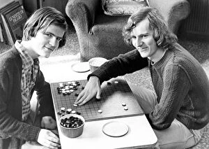 Images Dated 1st April 1977: Students playing the new Chinese board game GOin April 1977
