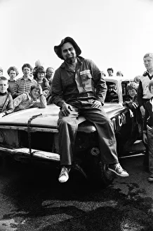 Stunt driver Mick Stirrups drove his Zephyr car off a ramp Stunt driver Mick Stirrups drove his Zephyr car off a ramp