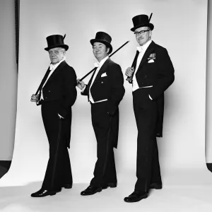 Last of the Summer Wine actors in top hats and tails Last of the Summer Wine actors in top hats and tails