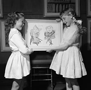Sunday Pictorial children's art exhibition tea party. 23rd July 1954 Sunday Pictorial children's art exhibition tea party. 23rd July 1954