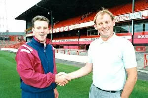 Images Dated 11th July 1990: Sunderland Associated Football Club - Denis Smith welcomes Kevin Ball to Roker Park 11