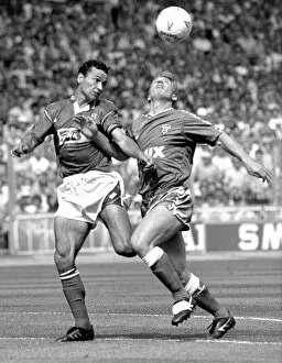 Images Dated 27th May 1990: Sunderland Associated Football Club - Footballer Marco Gabbiadini takes on Colin