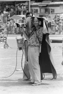 Images Dated 25th June 1976: Superstars, BBC Television Programme, Filming of Heat in Bracknell, Berkshire
