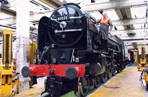 Images Dated 22nd February 1992: Supervisor Hughie Rowlands aboard the restored LNER Peppercorn A2 classs No