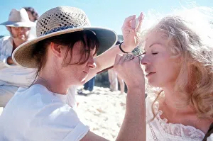 Occupation M Gallery: Susannah York Film Actress with her make up artist - July1976 Dbase MSI