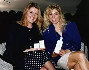 Images Dated 15th May 1995: Suzanne Dando TV Presenter and former gymnast with friend