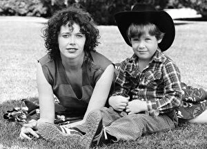 Cowboy Hats Gallery: Sylvia Kristel Actress with her son Arthur March 1980 Dbase