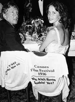 Images Dated 14th May 1976: Sylvia Kristel Dutch actress with husband, author Hugo Claus, at Cannes Film Festival