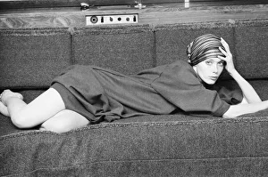 Images Dated 24th October 1974: Sylvia Kristel, Dutch actress in the UK to promote new film, Emmanuelle