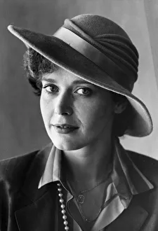 Sylvia Kristel smiling wearing hat during interview - November 1981 03/11/1981 Sylvia Kristel smiling wearing hat during interview - November 1981 03/11/1981