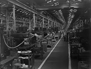 Tanks under construction at the Royal Ordnance Factory, Llanishen. 17th April 1951 Tanks under construction at the Royal Ordnance Factory, Llanishen. 17th April 1951