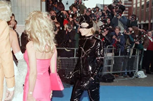 Images Dated 6th April 1997: Tara Palmer-Tomkinson arriving at Elton Johns 50th birthday party at Hammersmith